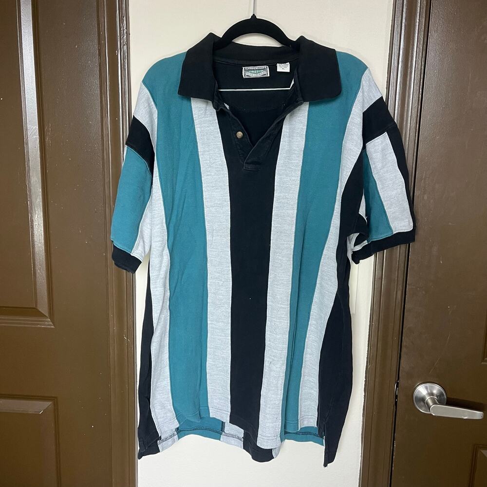 McIntosh & Seymour Rugby Polo Shirt XL Colorblock Athleisure Preppy Classic